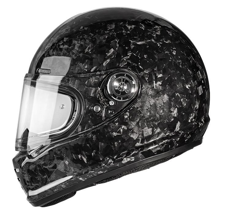 Forged Carbon Fiber Retro Full - Full Face Motorcycle Helmet With Bluetooth 评论和价格