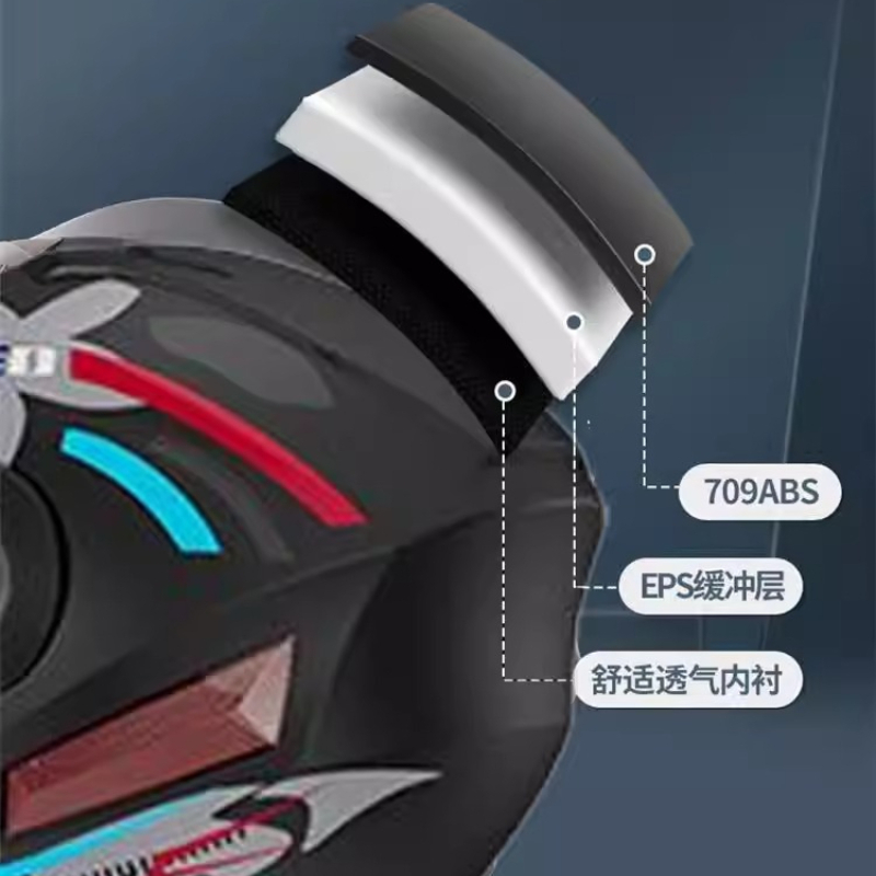 Safety Downhill Flip Up Helmet - Full Face Motorcycle Helmet With Bluetooth 评论和价格