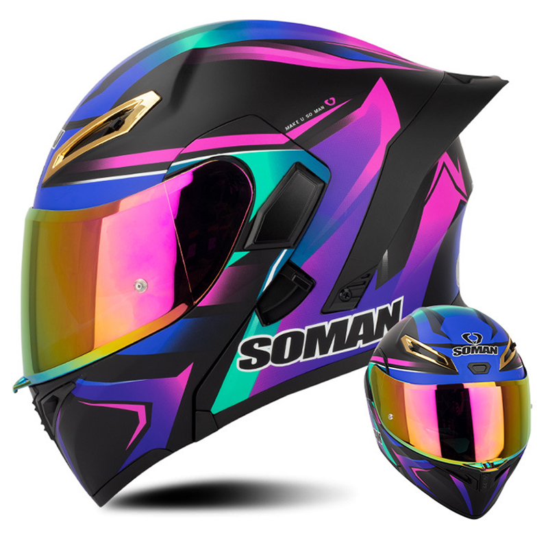 DOT Approved Men Motorcycle He - Modular Flip Up Motorcycle Helmet Dot Approved 评论和价格