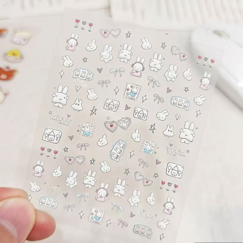 Miffy cartoon nail stickers an - Atv Parts 评论和价格