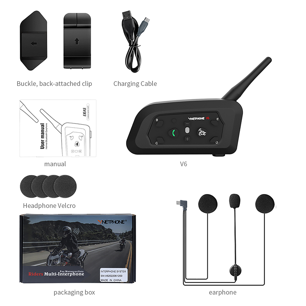 NewEJEAS V6 Pro Full Duplex Mo - Motorcycle Helmets 评论和价格
